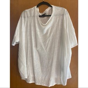 Who What Wear 100% White Linen Top